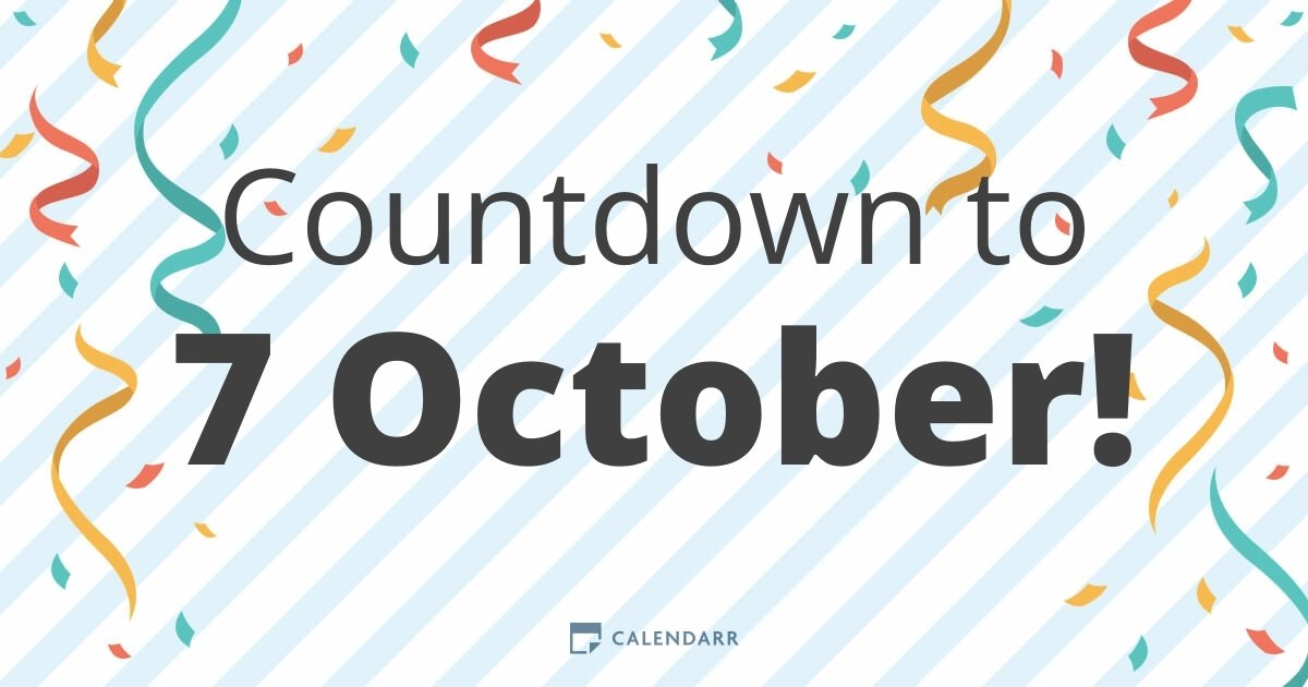 Countdown to 7 October Calendarr