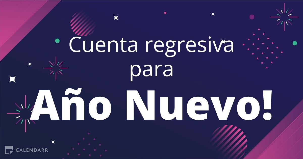 Cuenta regresiva para Año Nuevo Calendarr