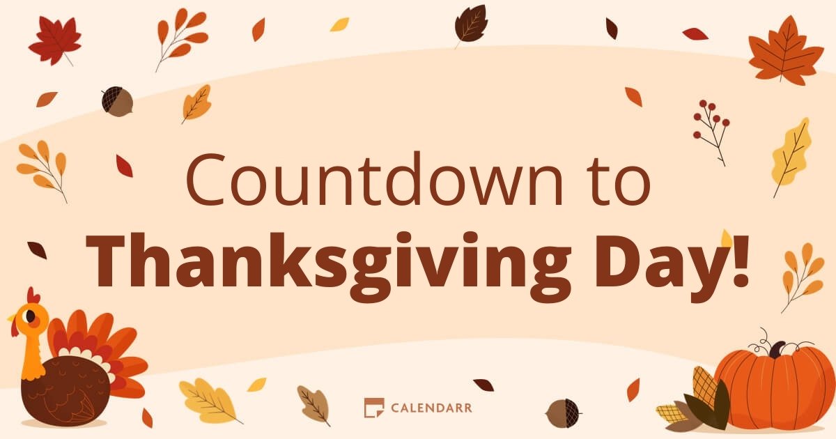 Countdown to Thanksgiving Day Calendarr