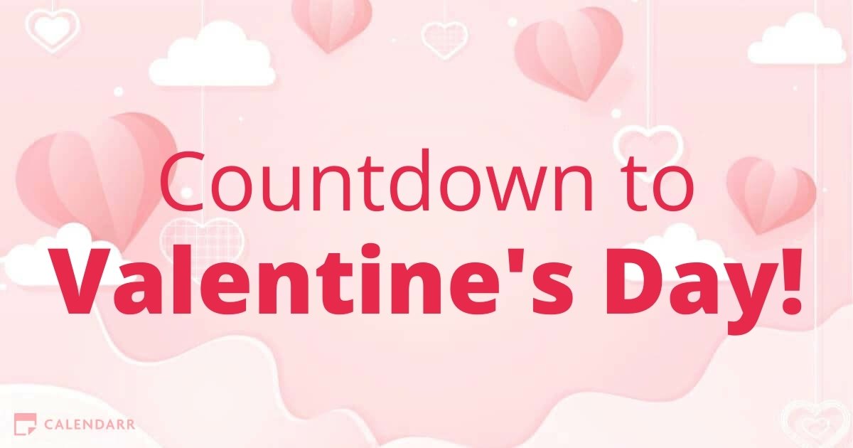 Countdown to Valentine's Day with clock Calendarr