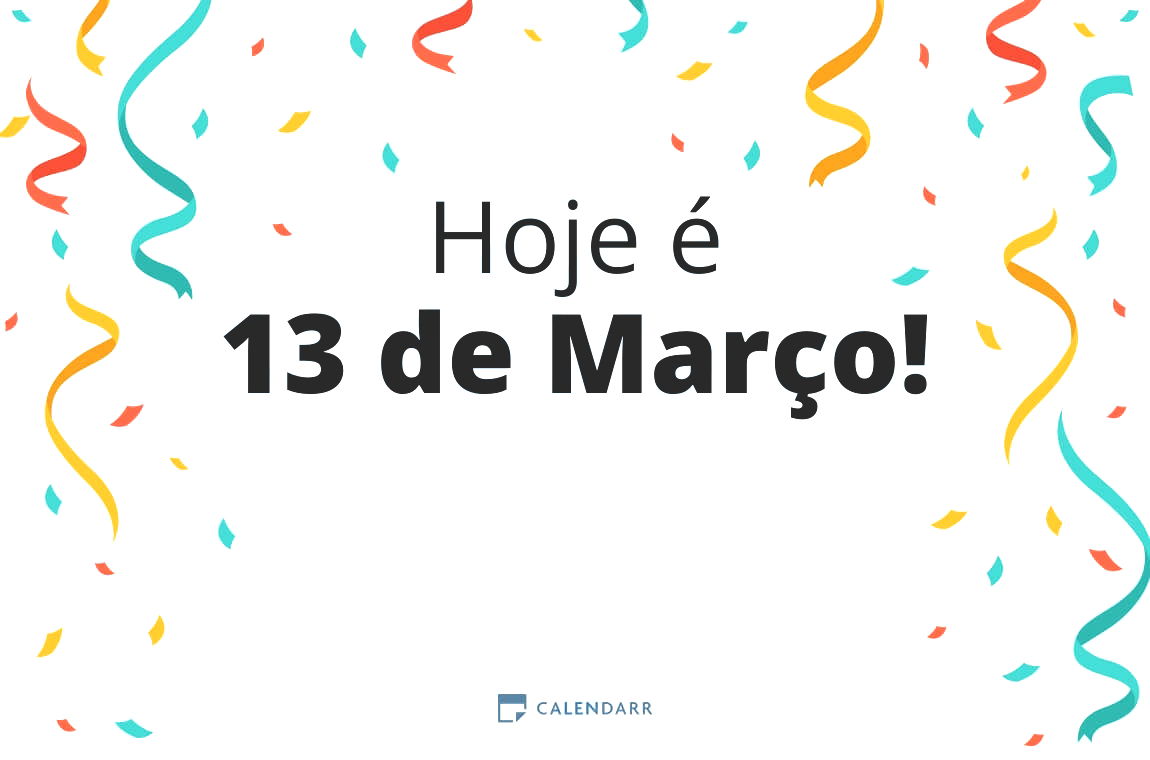 Descubra quantos dias faltam para 13 de Março - Calendarr