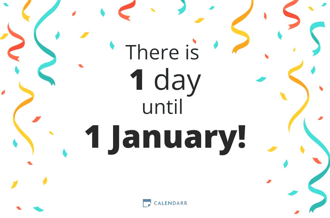 How many days until 1 January - Calendarr
