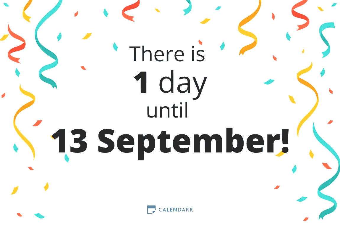 How many days until 13 September - Calendarr
