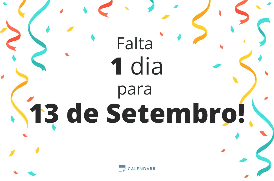 Descubra quantos dias faltam para 13 de Setembro - Calendarr