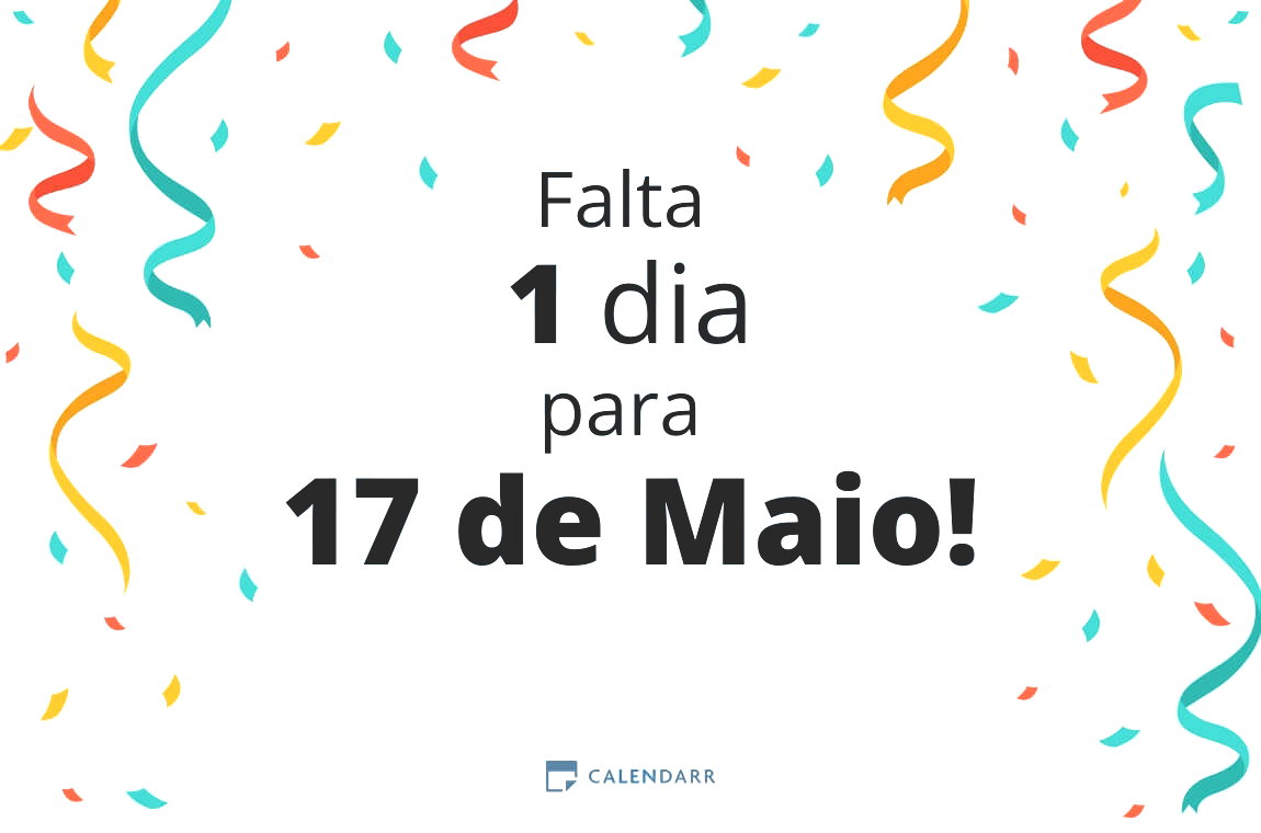Descubra quantos dias faltam para 17 de Maio - Calendarr