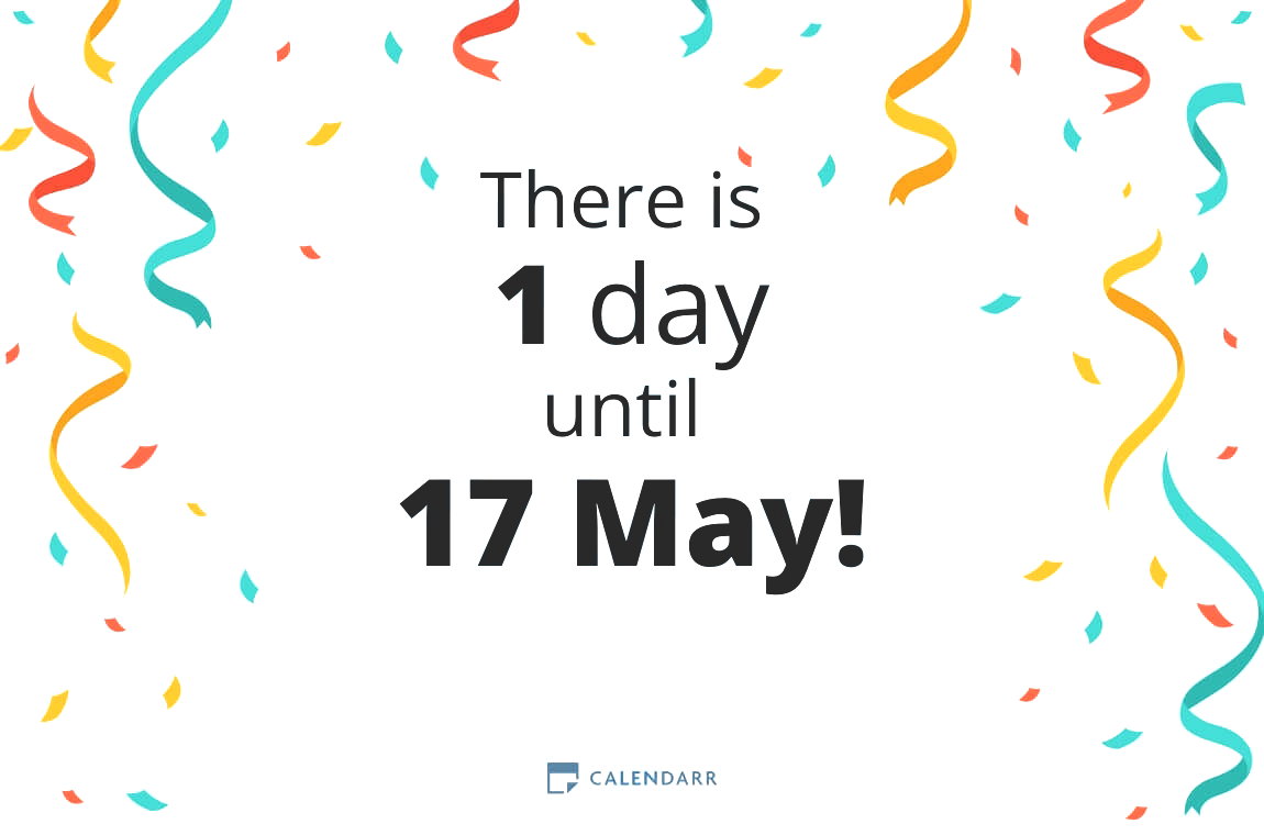 How many days until 17 May - Calendarr