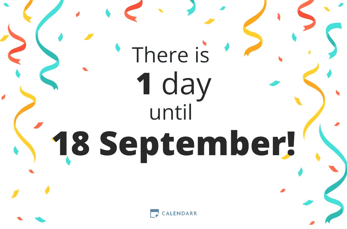 How many days until 18 September - Calendarr