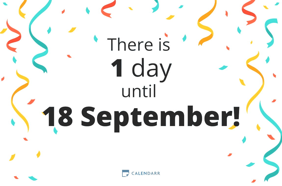 How many days until 18 September - Calendarr