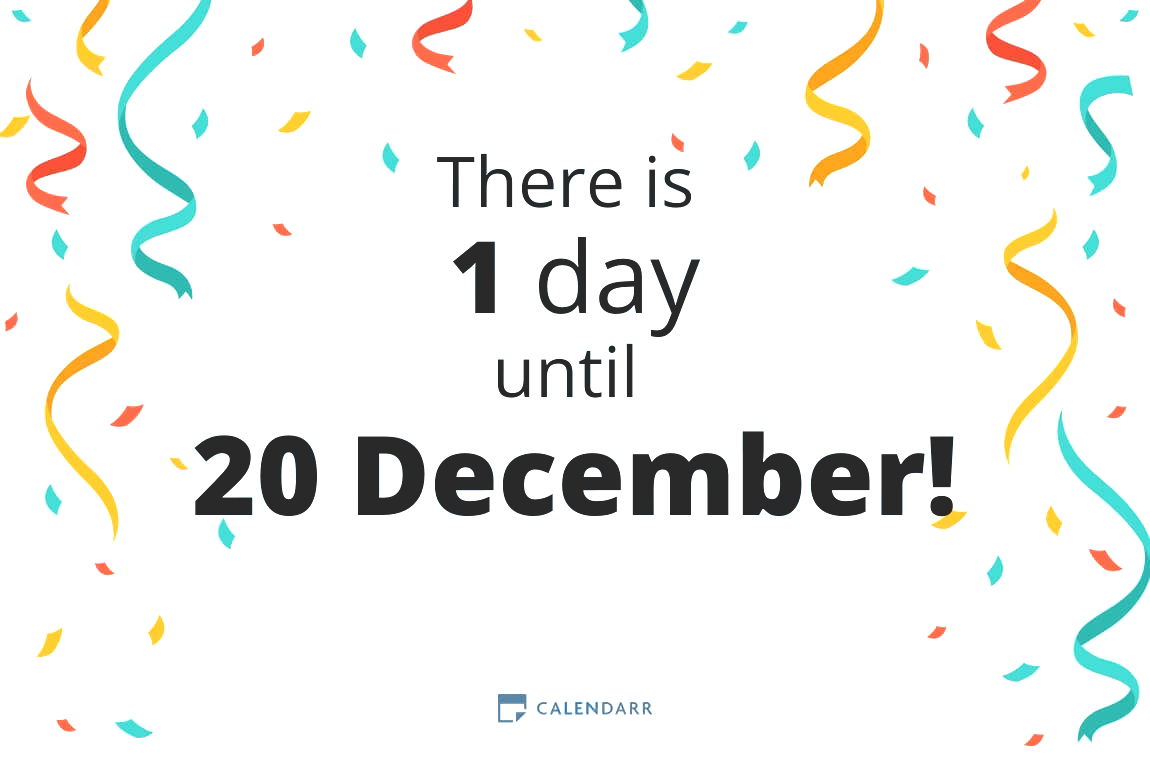 How many days until 20 December - Calendarr