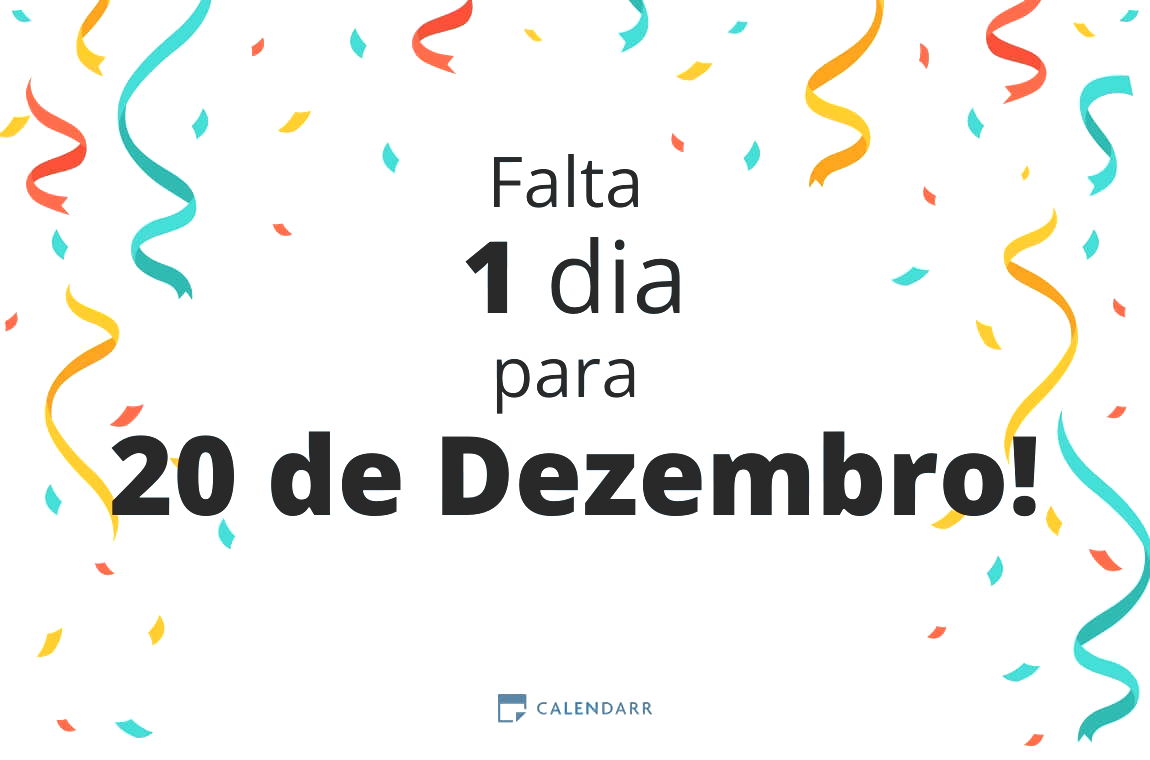 Descubra quantos dias faltam para 20 de Dezembro - Calendarr