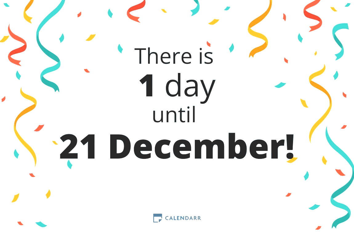 How many days until 21 December - Calendarr