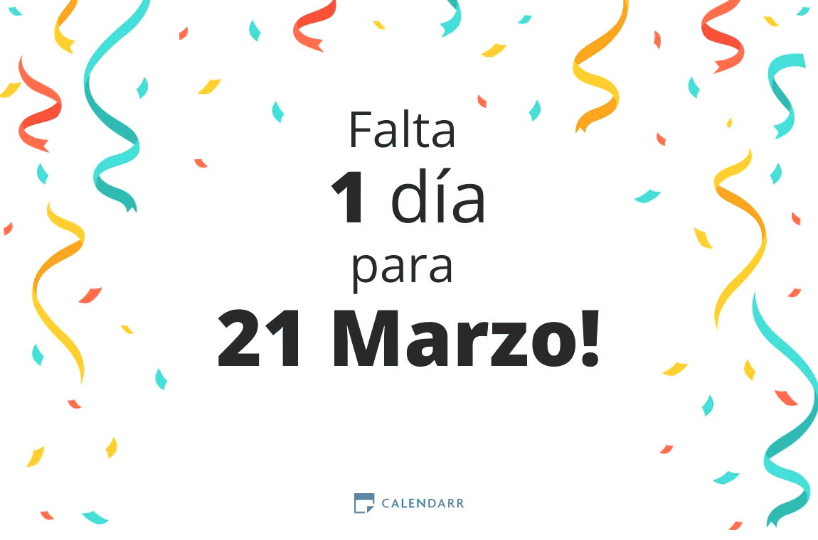 Descubre cuántos días faltan para 21 Marzo - Calendarr