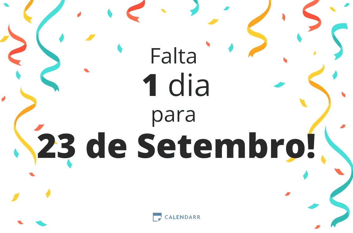 Descobre quantos dias faltam para 23 de Setembro - Calendarr