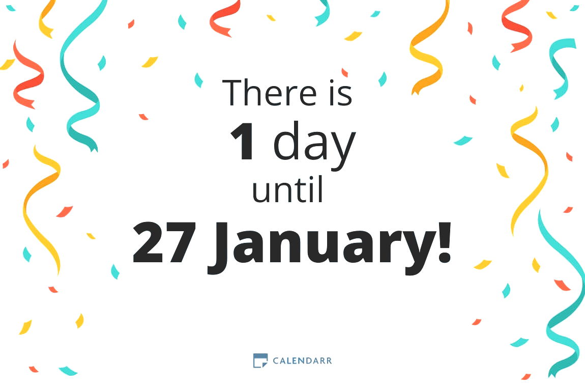 How many days until 27 January - Calendarr