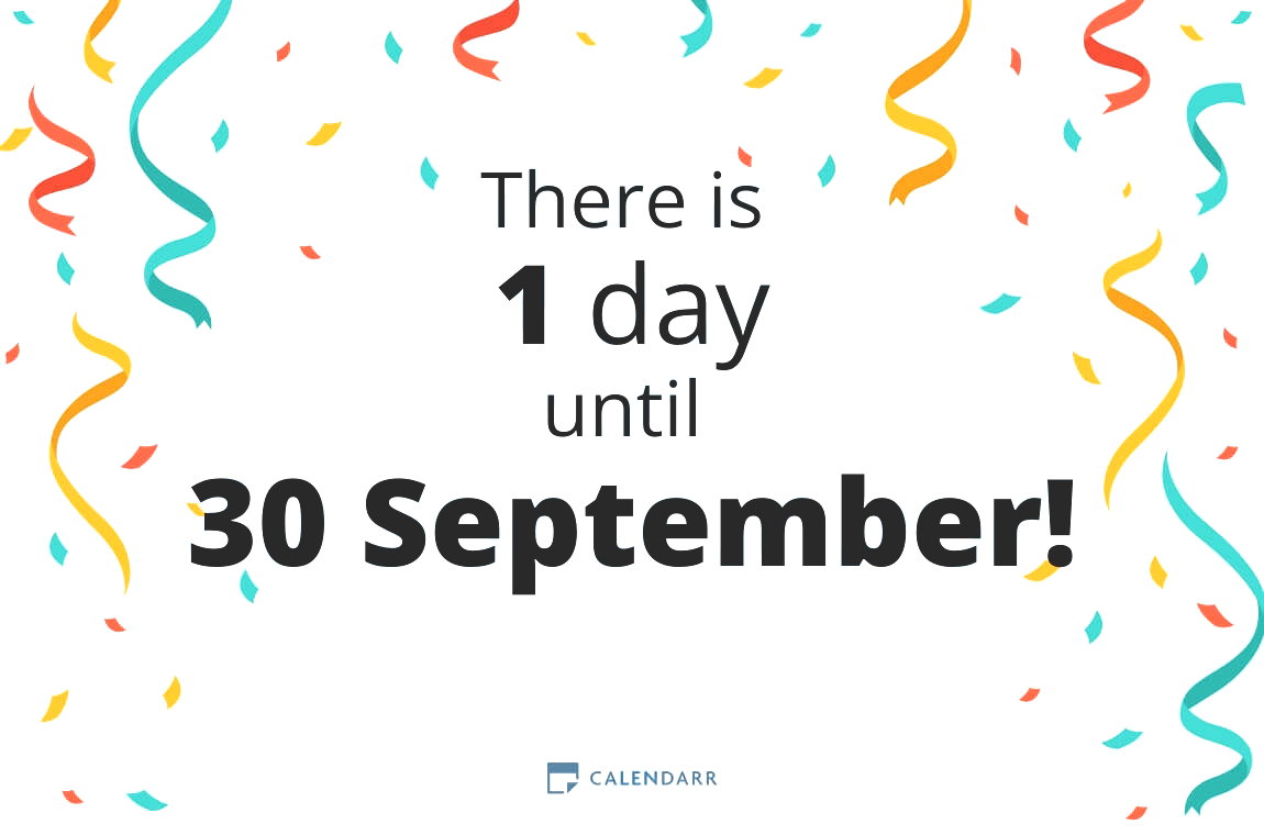 How many days until 30 September - Calendarr