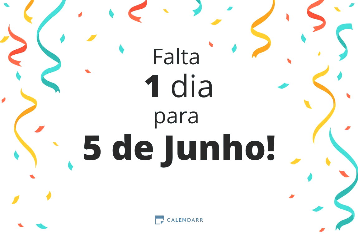 Descubra quantos dias faltam para 5 de Junho - Calendarr