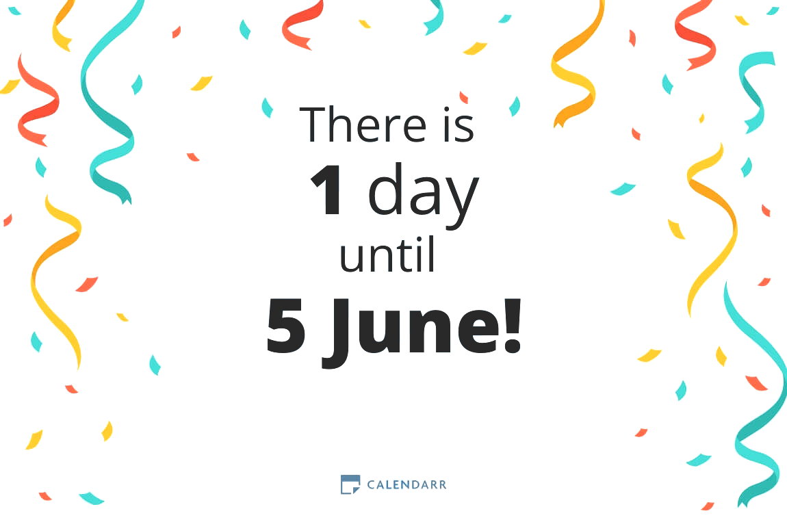 How many days until 5 June - Calendarr
