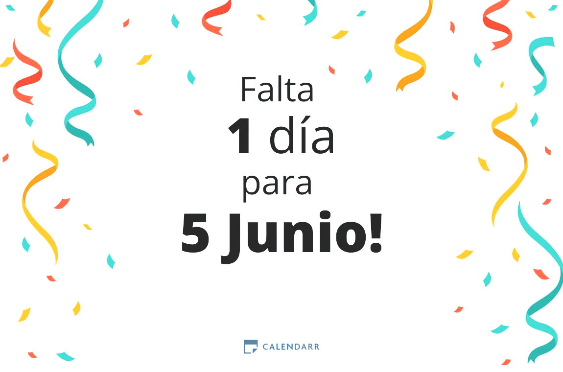 Descubre cuántos días faltan para 5 Junio - Calendarr