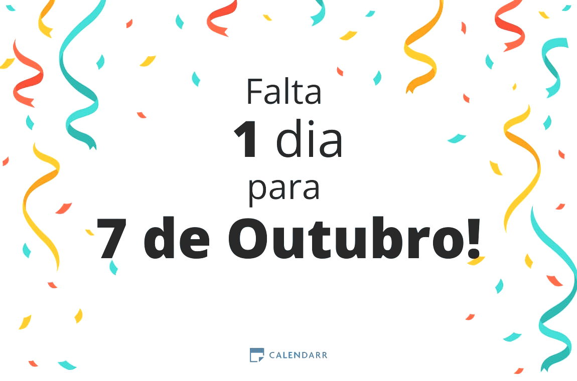 Descubra quantos dias faltam para 7 de Outubro - Calendarr