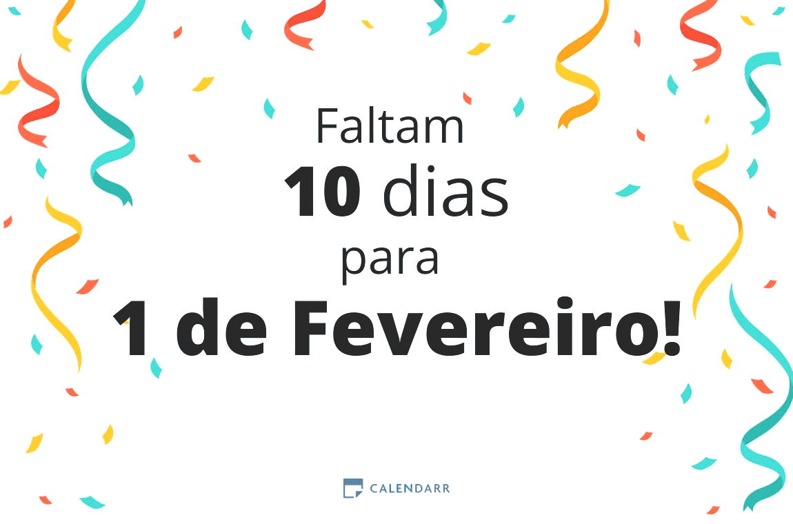 Descobre quantos dias faltam para 1 de Fevereiro - Calendarr