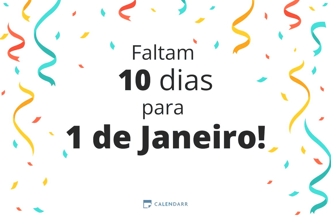 Descubra quantos dias faltam para 1 de Janeiro - Calendarr