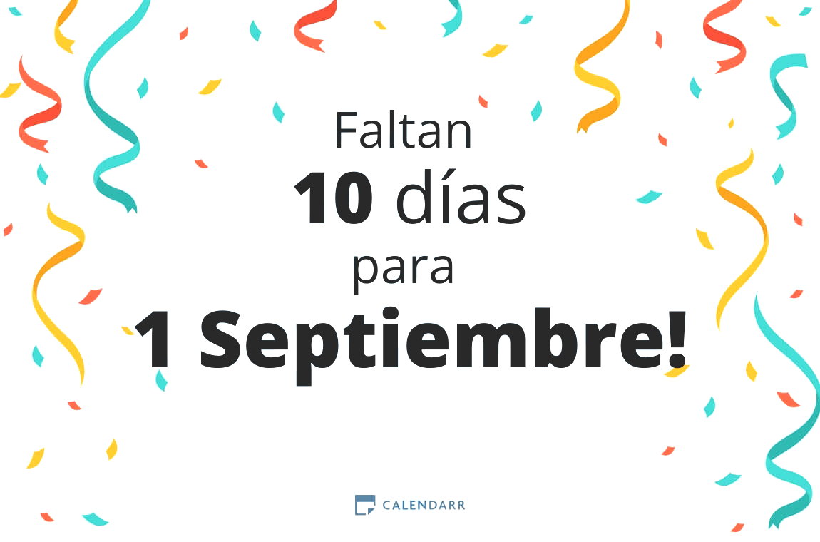 Descubre cuántos días faltan para 1 Septiembre - Calendarr
