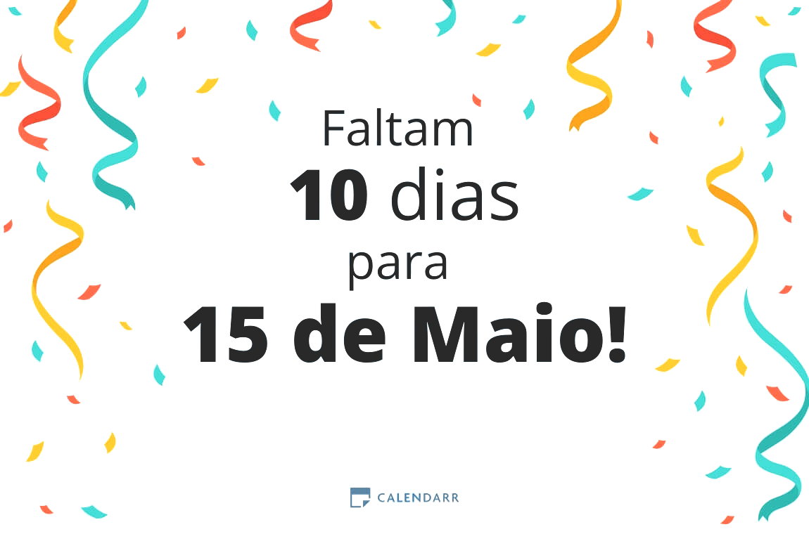 Descobre quantos dias faltam para 15 de Maio - Calendarr