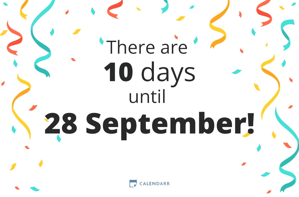 How many days until 28 September - Calendarr