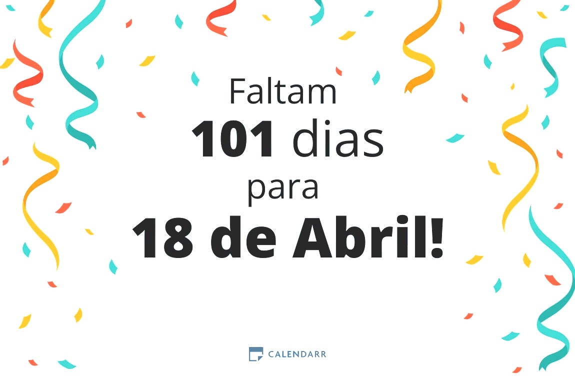 Descobre quantos dias faltam para 18 de Abril - Calendarr