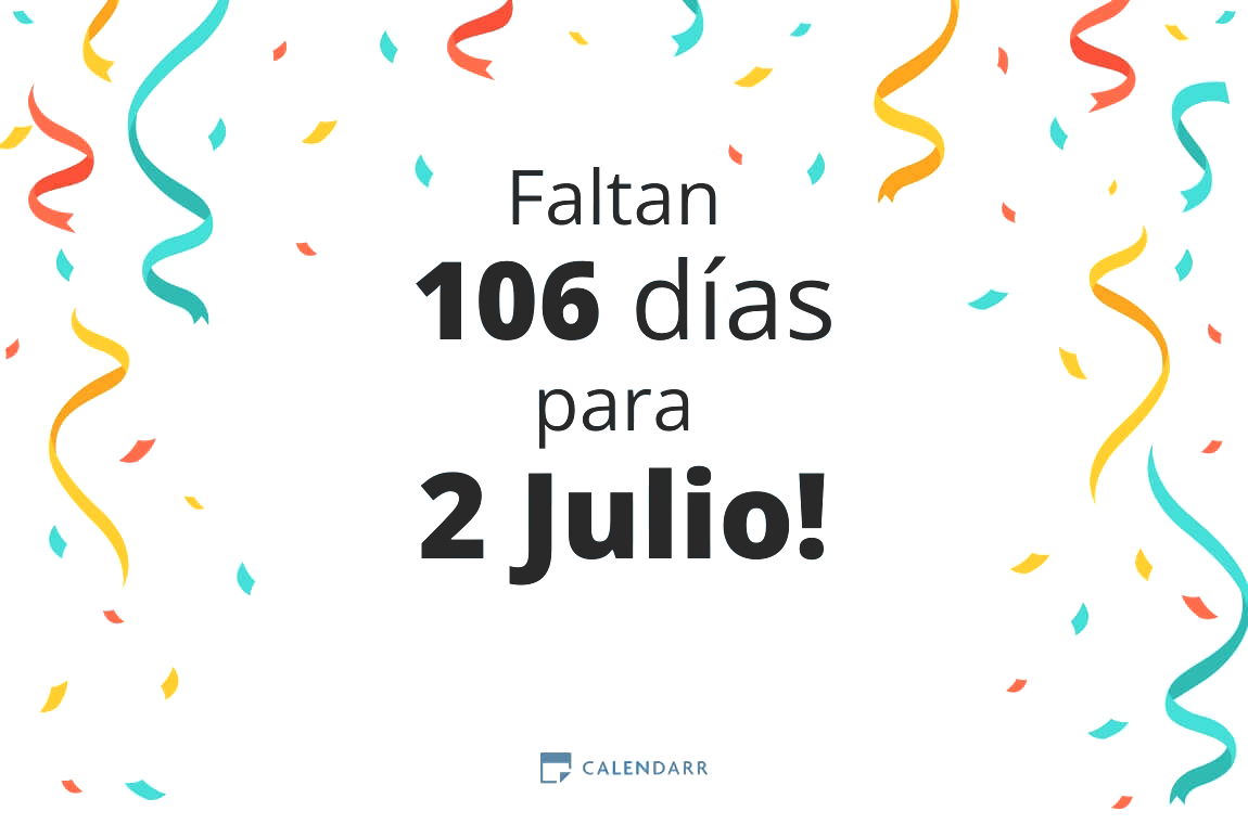 Descubre cuántos días faltan para 2 Julio - Calendarr