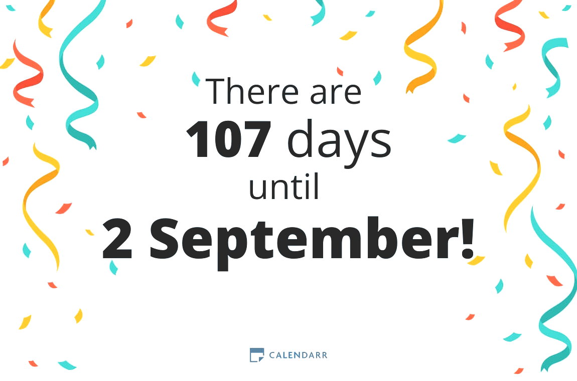 How many days until 2 September - Calendarr