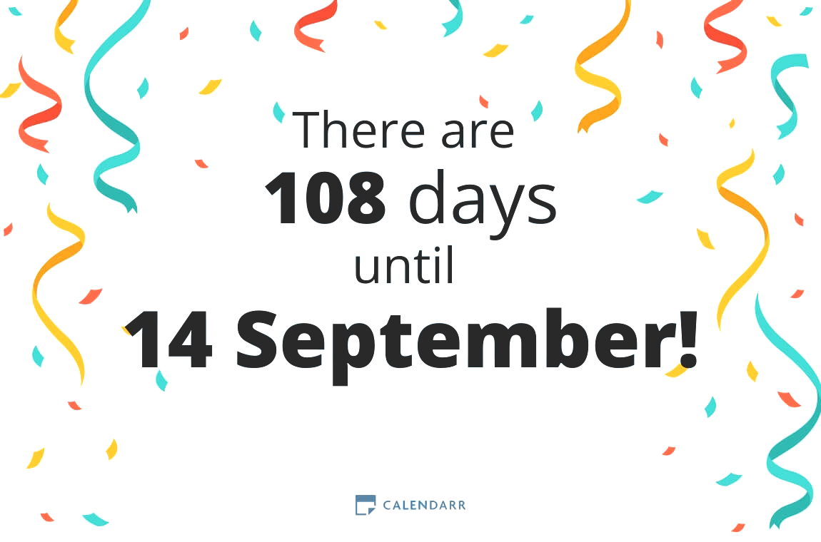 How many days until 14 September Calendarr