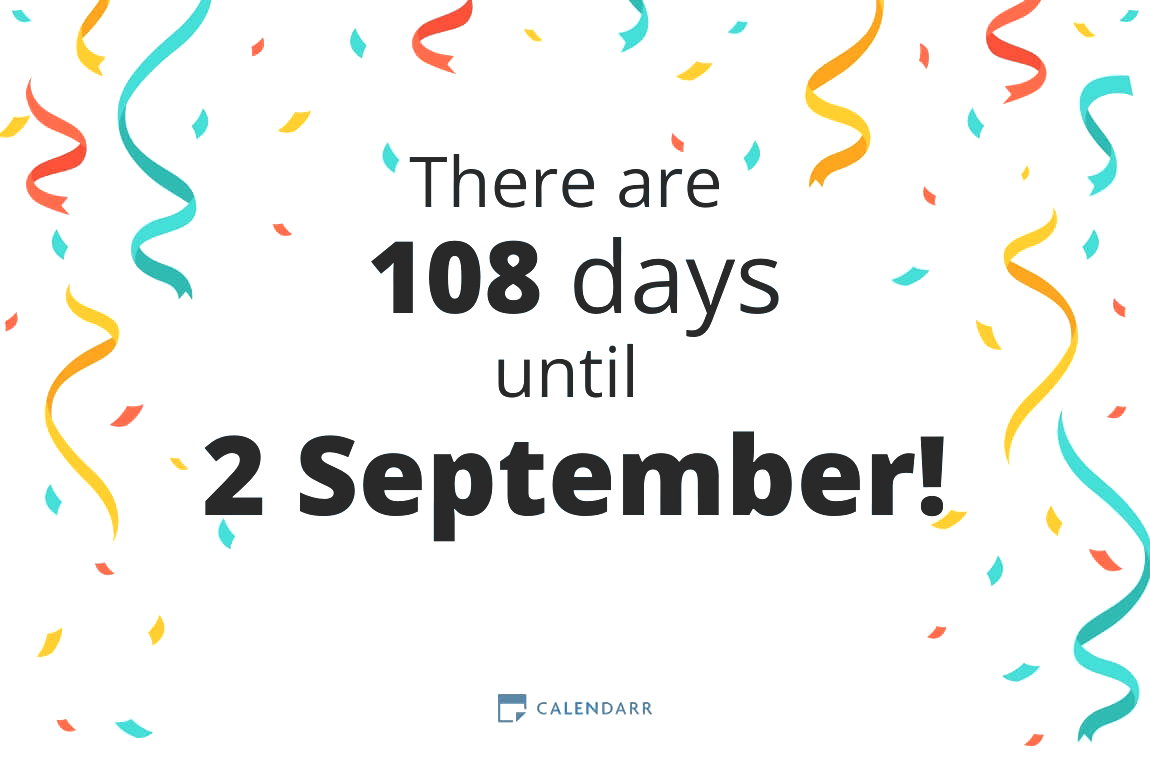 How many days until 2 September - Calendarr