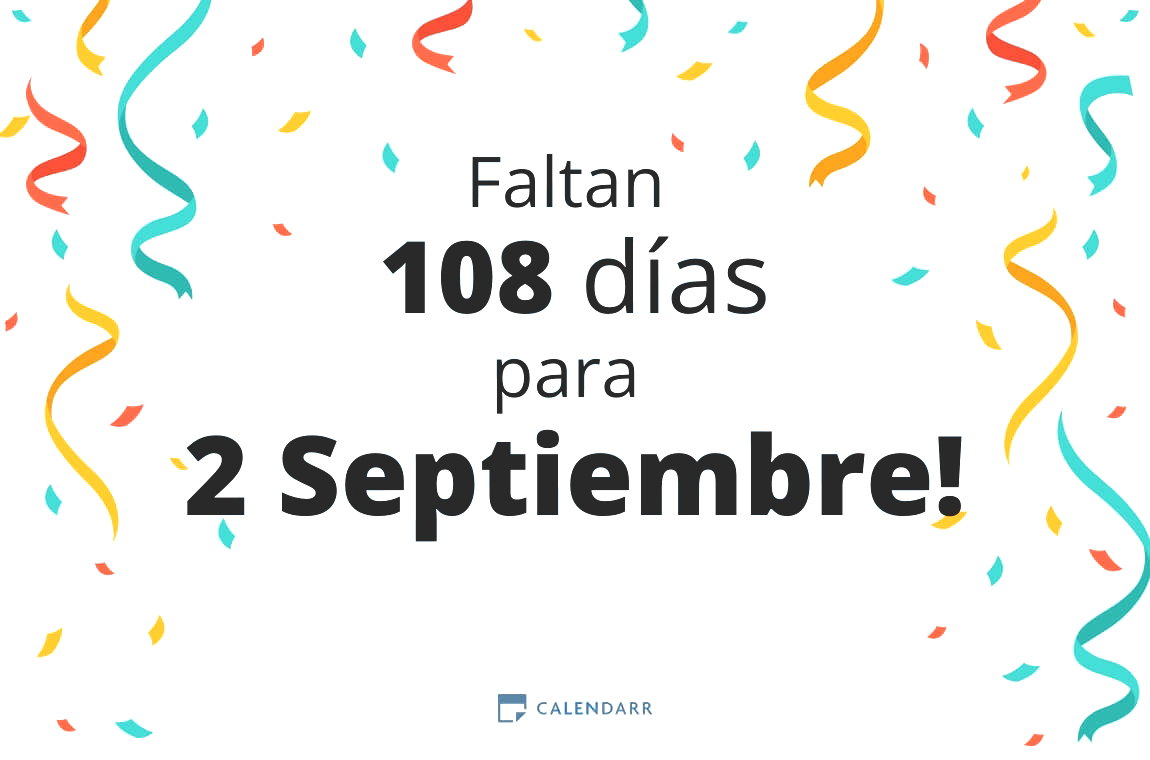 Descubre cuántos días faltan para 2 Septiembre - Calendarr