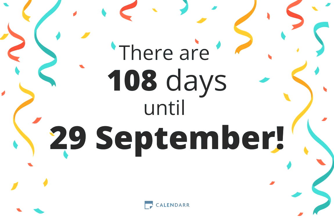 How many days until 29 September - Calendarr