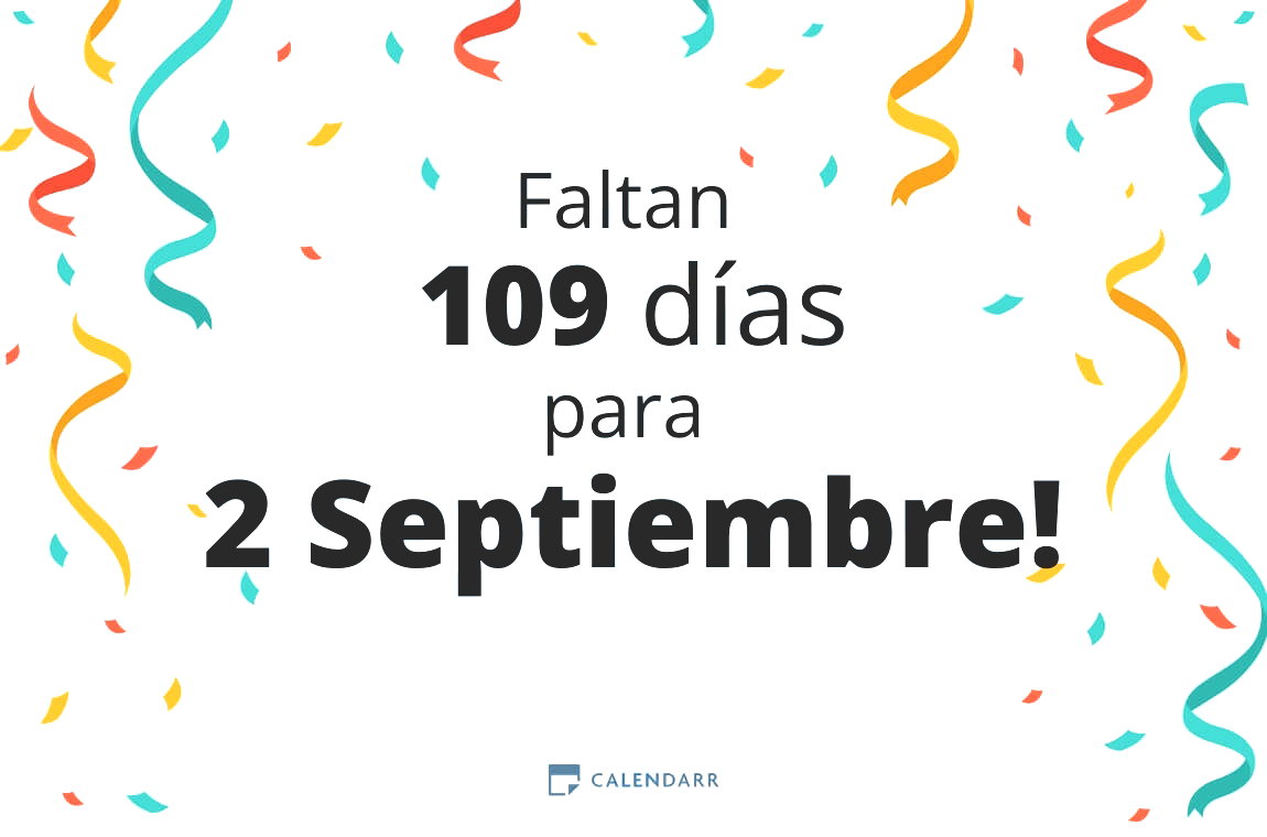 Descubre cuántos días faltan para 2 Septiembre - Calendarr