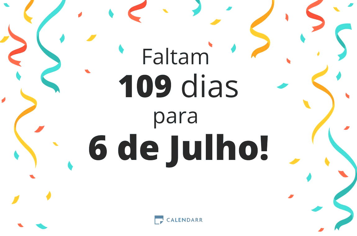 Descubra quantos dias faltam para 6 de Julho - Calendarr