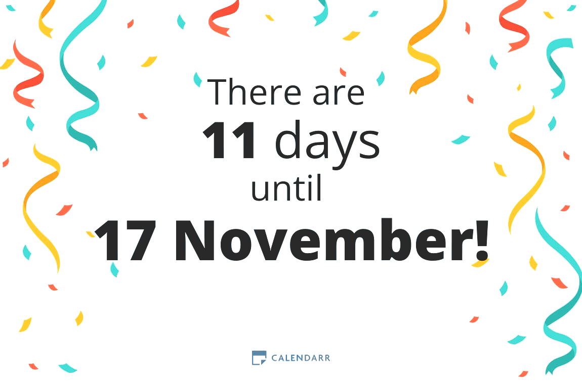 How many days until 17 November - Calendarr