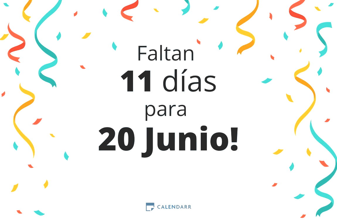 Descubre cuántos días faltan para 20 Junio - Calendarr