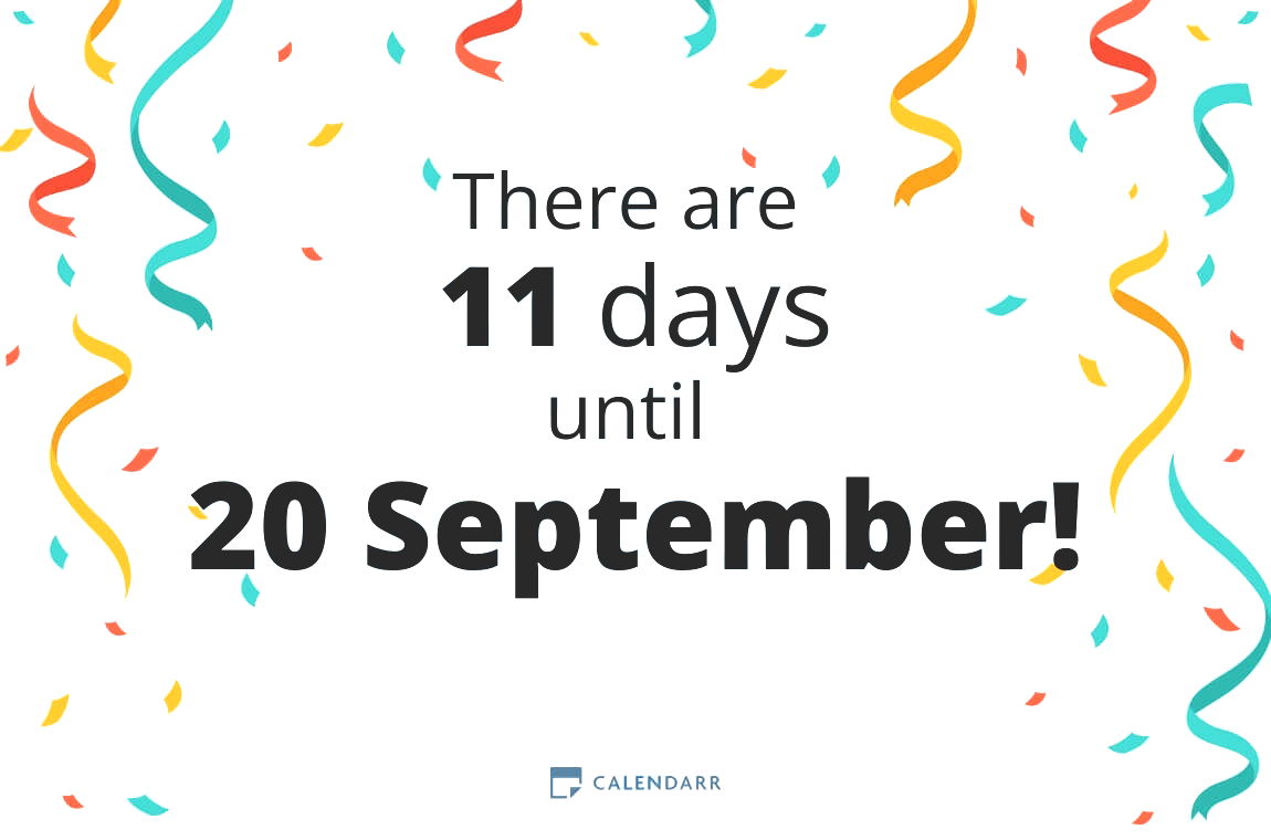 How many days until 20 September - Calendarr