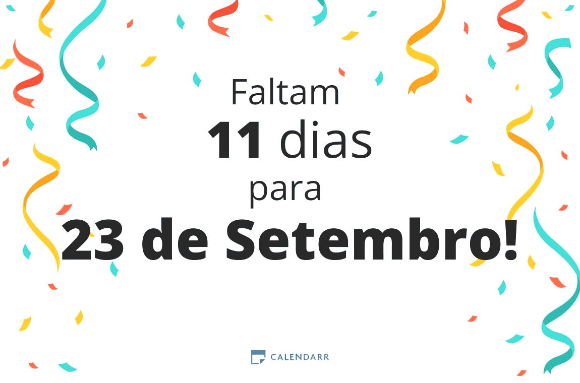 Descubra quantos dias faltam para 23 de Setembro - Calendarr