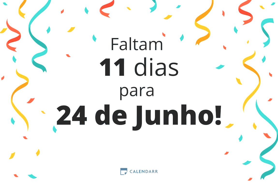 Descobre quantos dias faltam para 24 de Junho - Calendarr