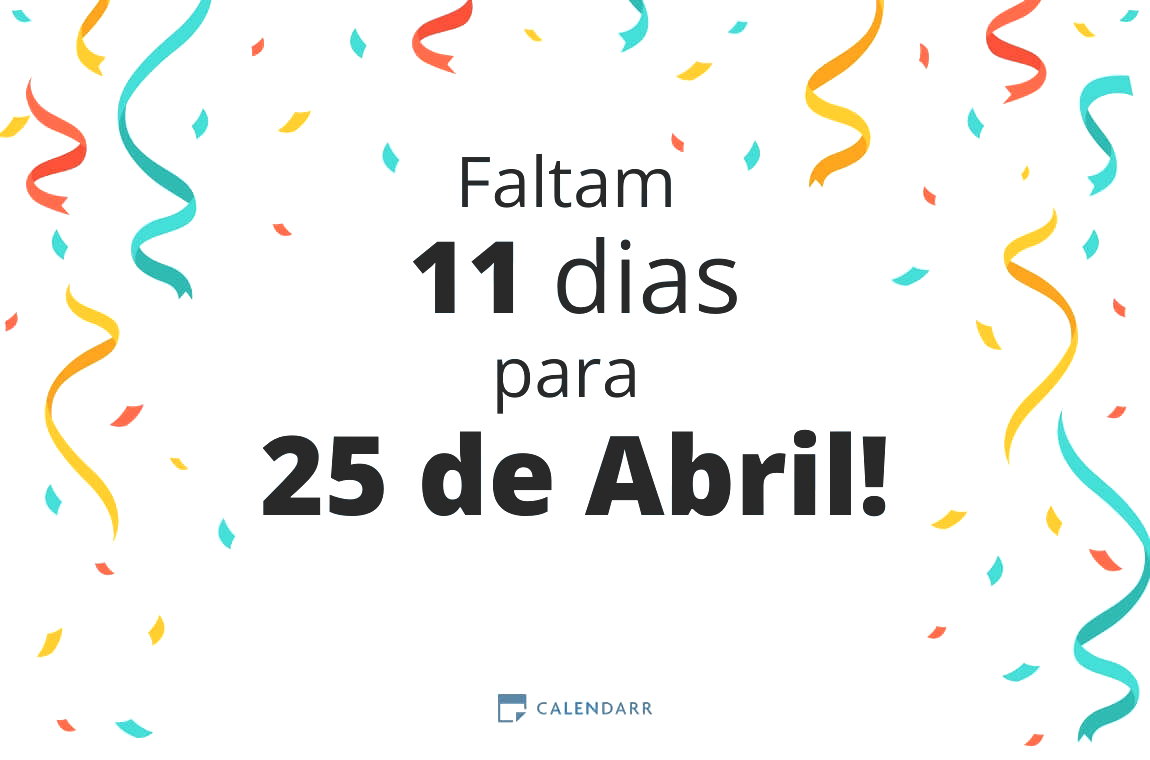 Descobre quantos dias faltam para 25 de Abril - Calendarr