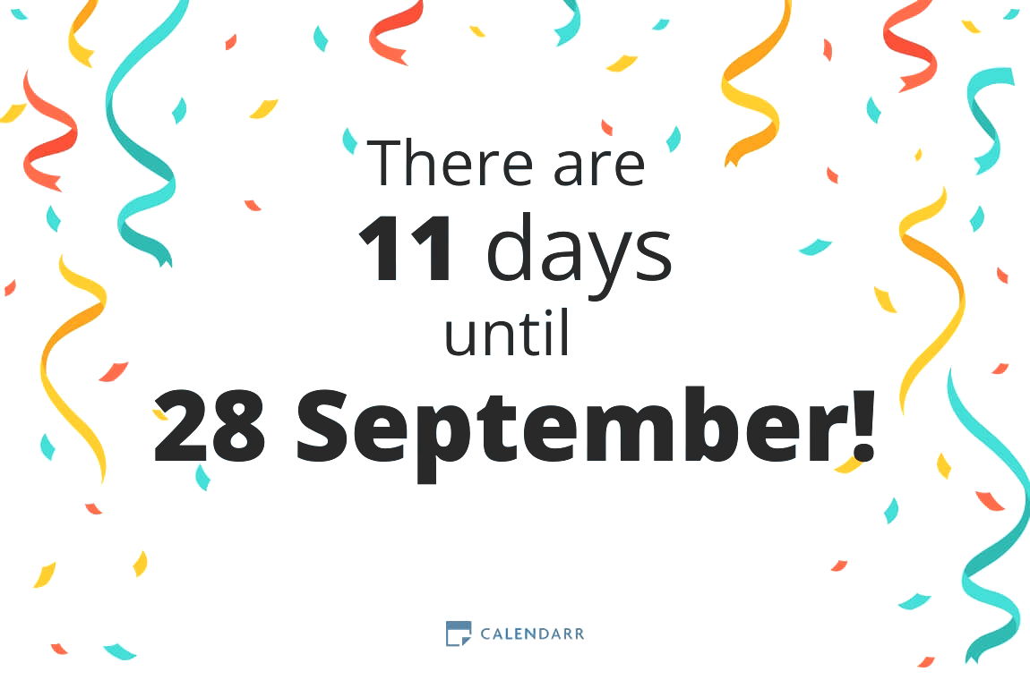 How many days until 28 September - Calendarr