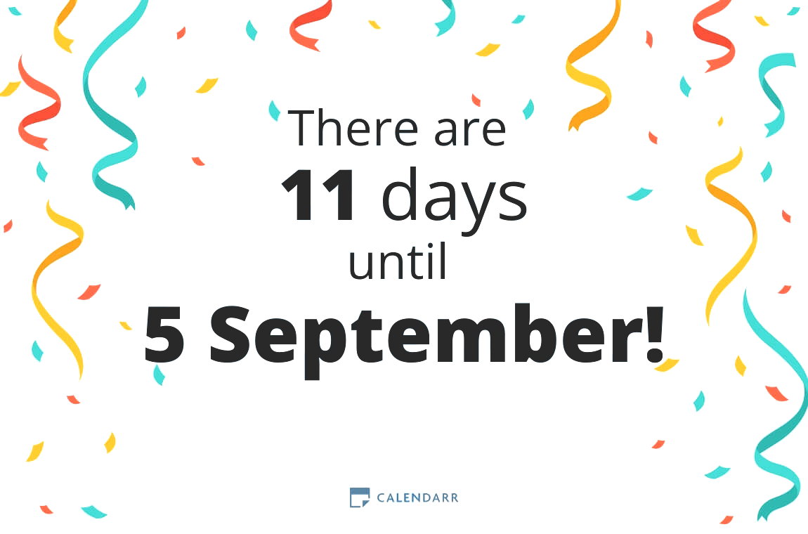 How many days until 5 September - Calendarr