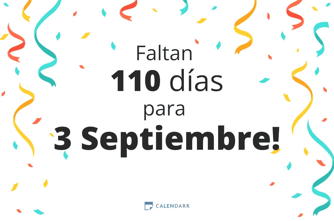 Descubre cuántos días faltan para 3 Septiembre - Calendarr