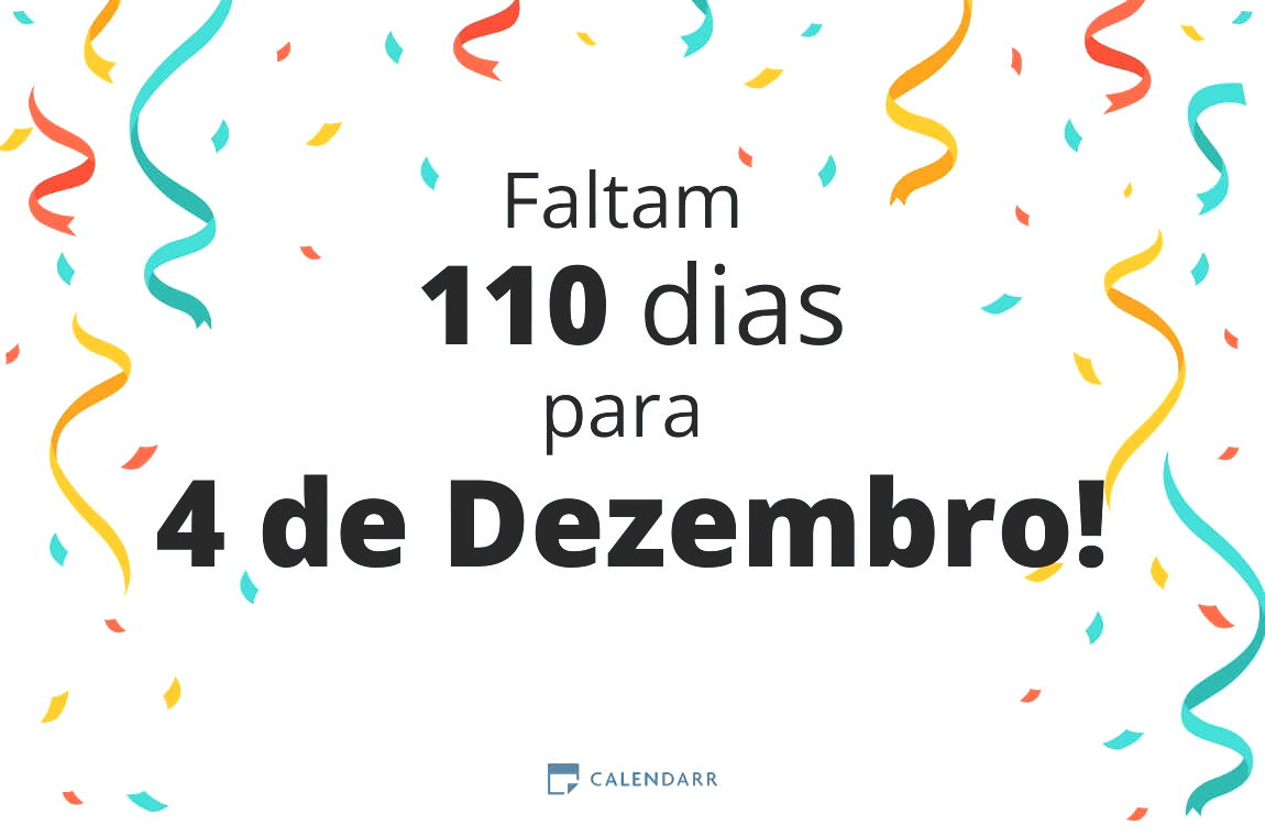 Descubra Quantos Dias Faltam Para 4 De Dezembro Calendarr