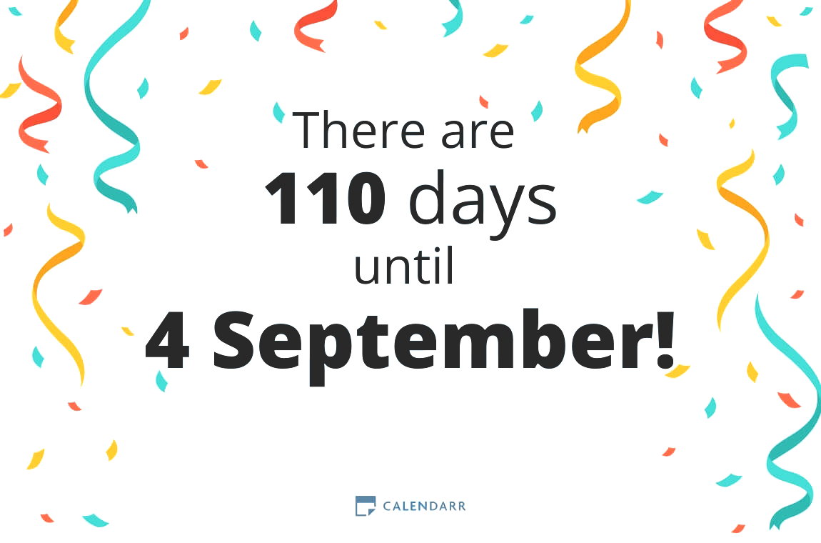 How many days until 4 September - Calendarr