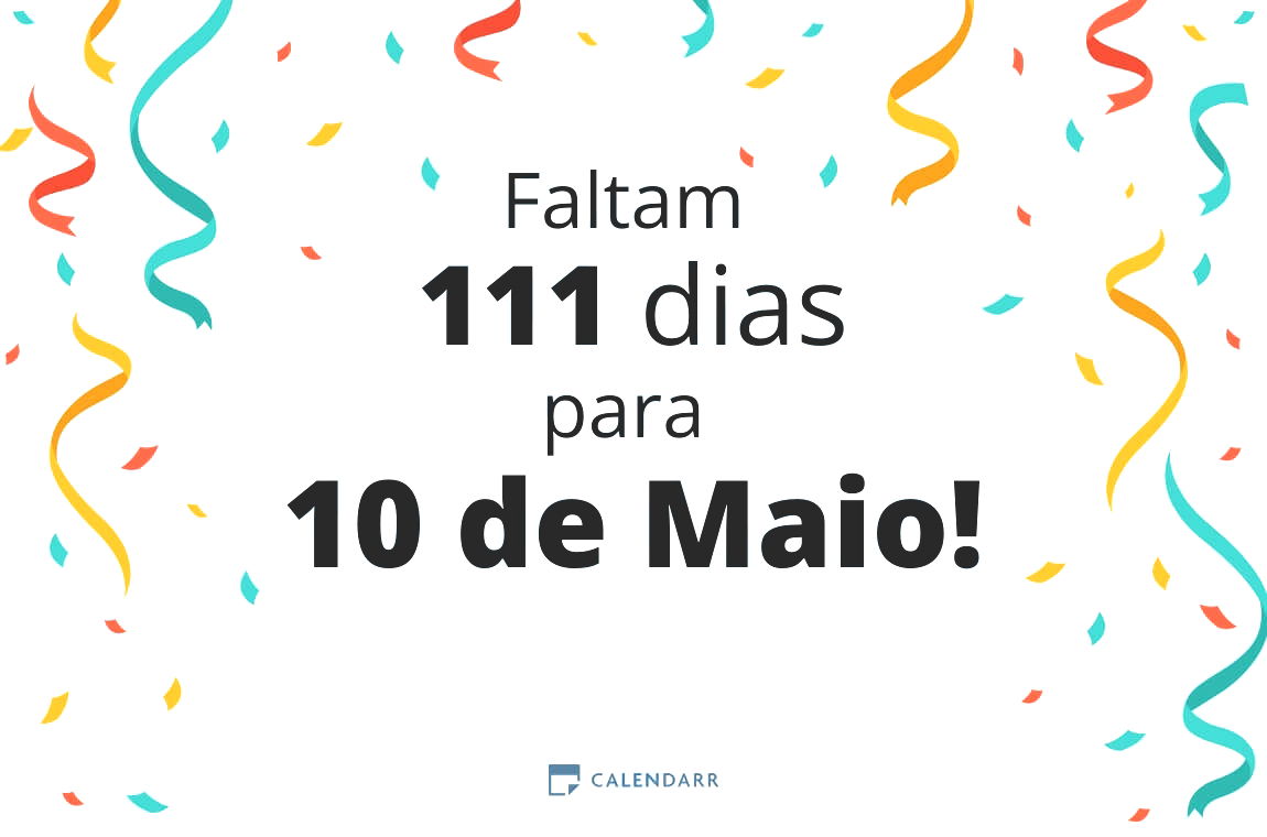 Descubra quantos dias faltam para 10 de Maio - Calendarr