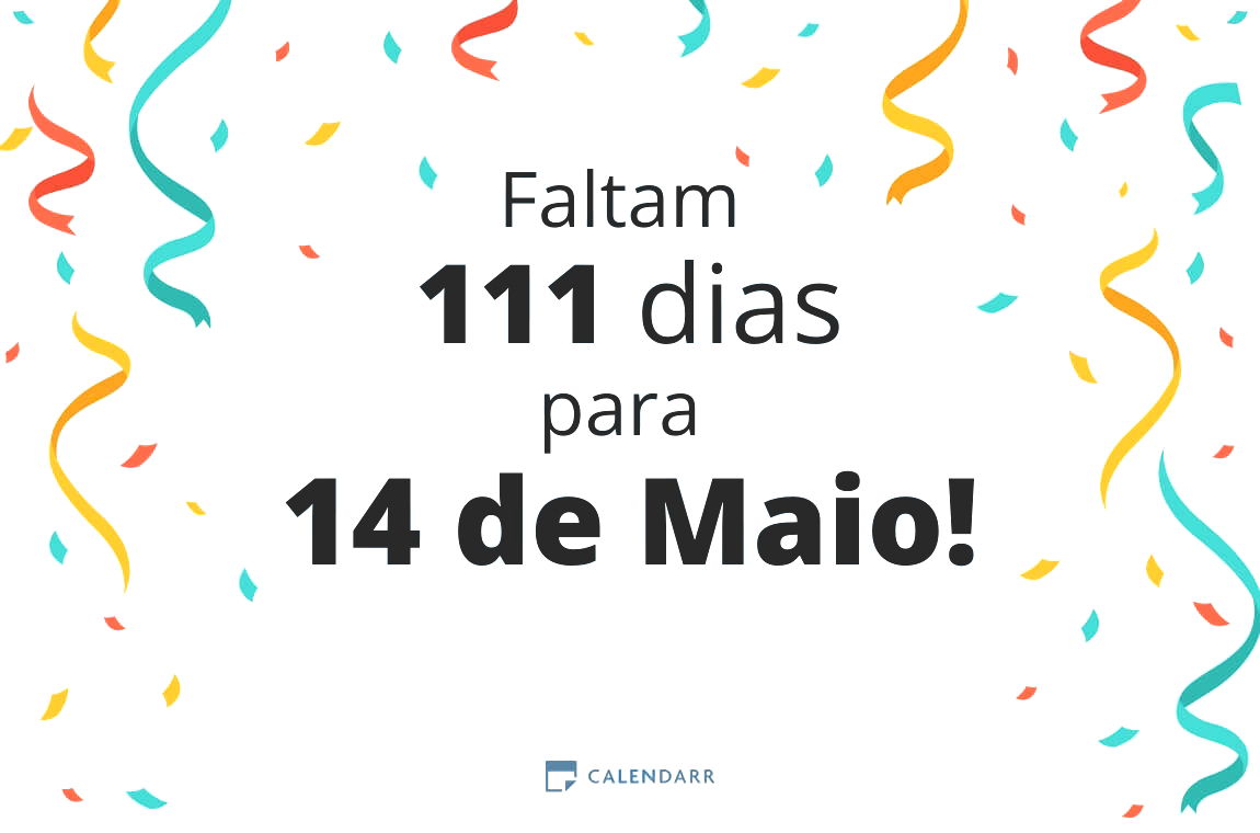 Descubra quantos dias faltam para 14 de Maio - Calendarr